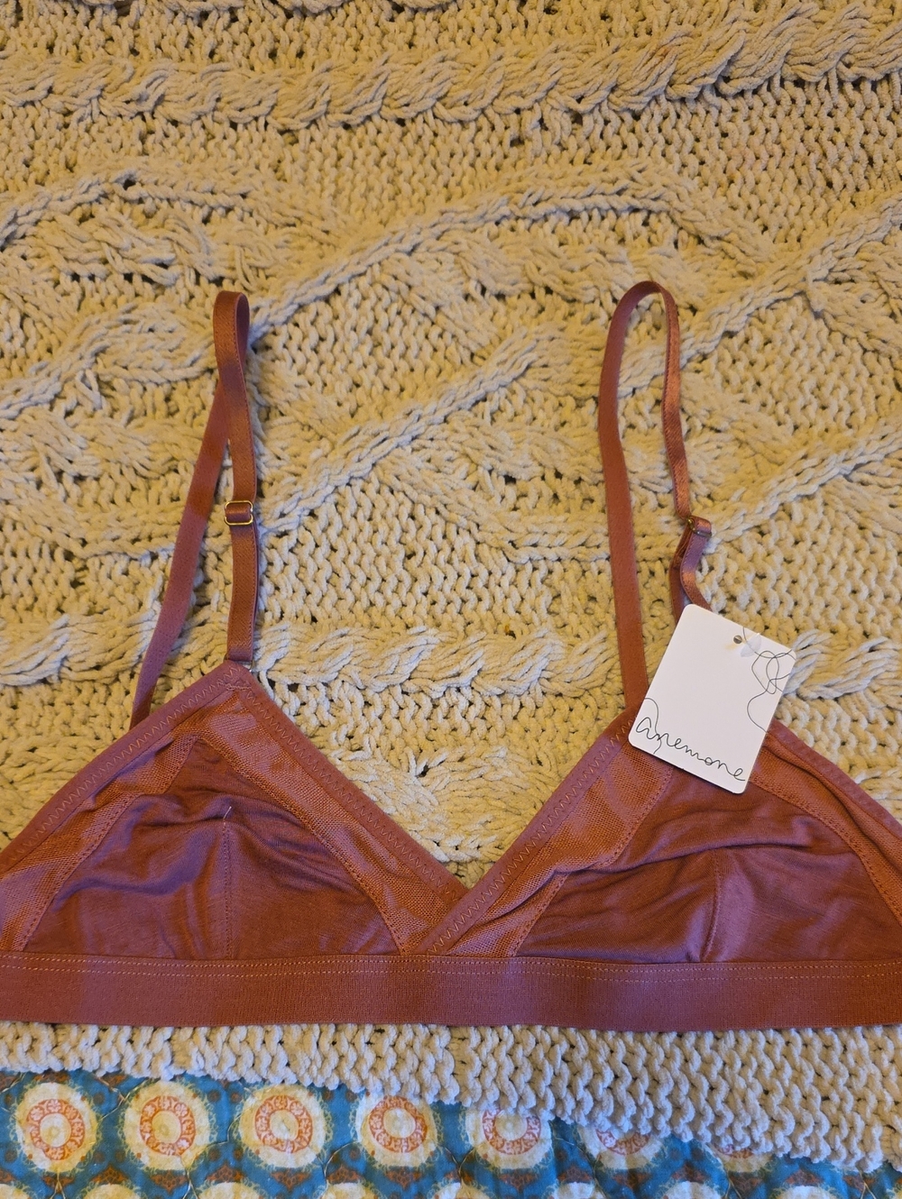 Anemone Mauve Triangle Bralette